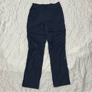 REI Girl’s M (10-12) Pants Blue Zip Off Cargo Convertible Hiking Outdoor Nylon